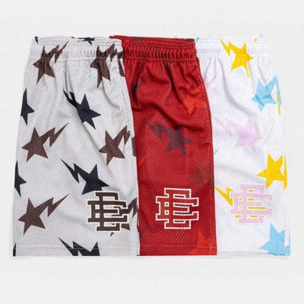 

ee fashion men's luxury shorts eric emanuel basic new york city skyline men women jog pants loose casual fitness muscle sports beach sh, White;black