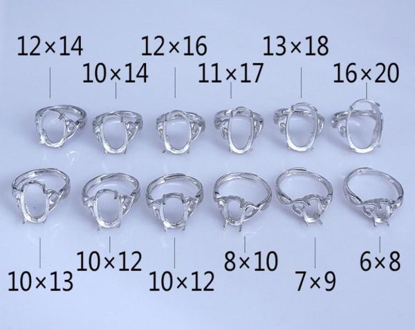 

solitaire ring 925 sterling silver women girl semi mount bases blanks base blank pad ring setting findings for jewelry making gift8227125, Golden;silver
