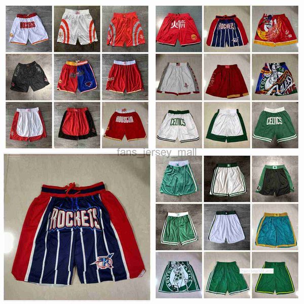 

team basketball shorts just don retro blue stripe city version wear sport pant with pocket zipper sweatpants hip pop white red black purple