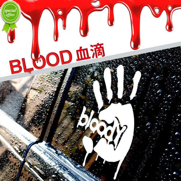 

new car personality blood stained car sticker waterproof blood hand body scratch sticker blood drop funny car taillight cover