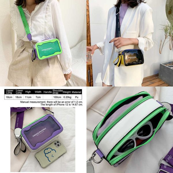 

nxy transparent women's bag trend flap lady crossbody s for women summer woman messenger purse jelly shoulder 230424
