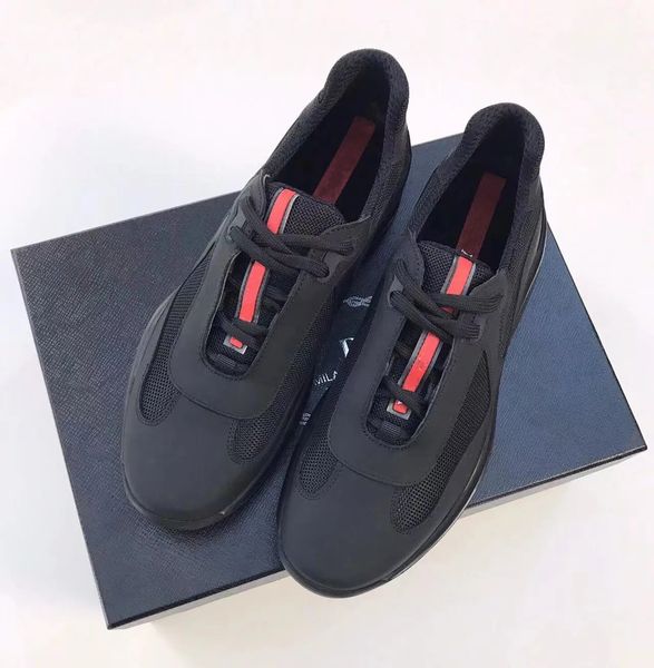 

perfect-brands men america cup sneakers shoes comfort casual walking men sports mesh lightweight skateboard runner sole tech fabrics trainer, Black