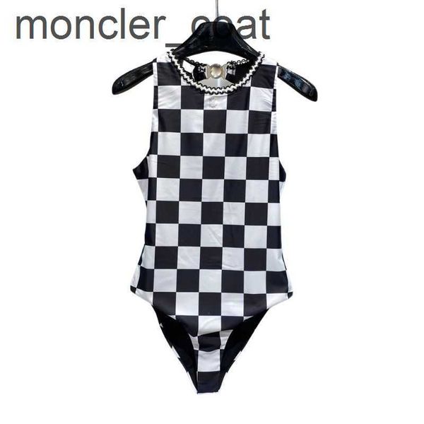 

womens swimwear 23ss women bikini bathing suits designer swim backless swimsuit beach wear swimming set with plaid runway vintage crop tank, White;black