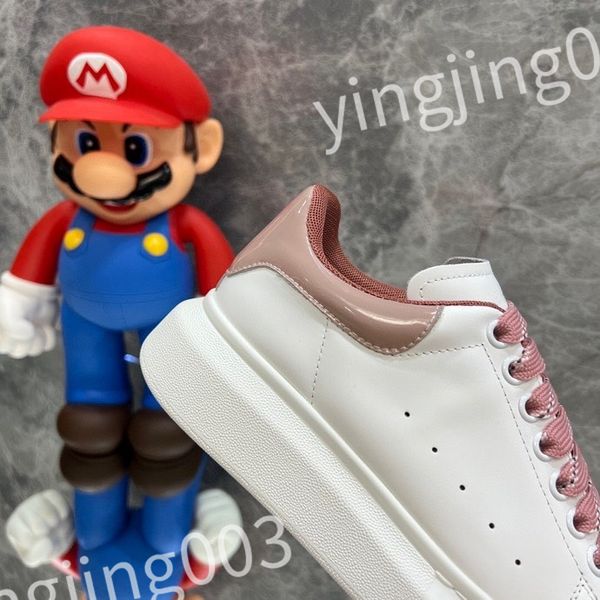 

new luxury men's ladies casual shoes fashion leather colorblock flat street couple sneakers outdoor running shoes 39-46 sizes, Black