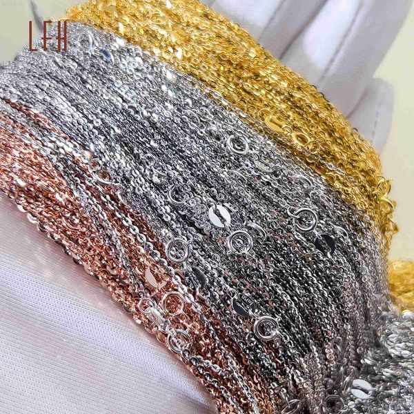 

wholesale 18k real gold jewelry manufacturer spot au750 pure 18k gold o shaped 18k pure soild gold chains necklace jewelry, Silver