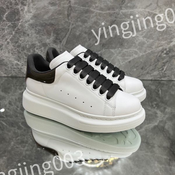 

2023 new men's ladies casual shoes fashion leather colorblock flat street couple sneakers outdoor running shoes 39-46 sizes, Black