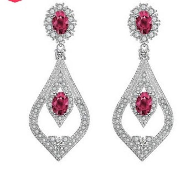 

noble more color diamond crystal lady039s long earings 2039 thgf9887614, Silver