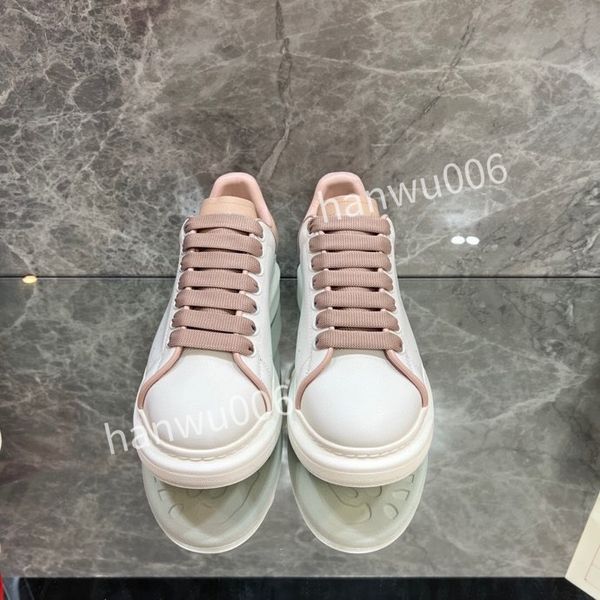 

new brand mens women quality designer sneaker lace up genuine leather sneakers fashion casual designer sneaker2023, Black