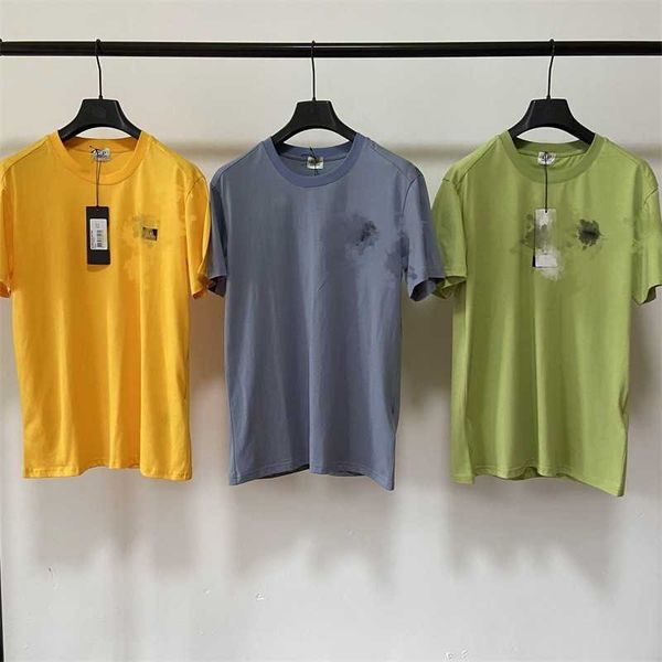 

men's and women's t shirt fashion brand cp 2023 t-shirts summer pure cotton crewneck short sleeve young students simple loose half, White;black