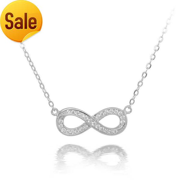 

silver necklace 925 women silver necklace infinity necklace with moissanite 925 silver jewelry
