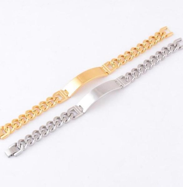 

bangle width 12 mm fashion stainless steel bracelet for men women jewelry gold and tone bracelets bangles christmas gifts13858955, Black