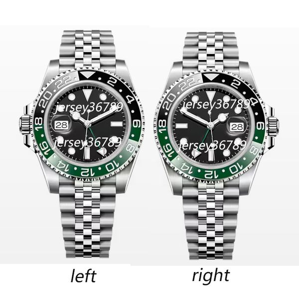 

left hand mens watch dhgate movement batman watchs for men waterproof luminous 40mm 2813 automatic 904l stainless steel strap sapphire calen, Slivery;brown