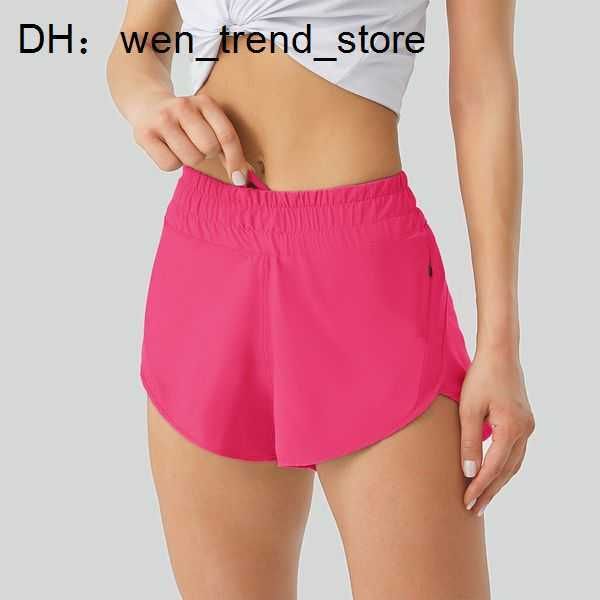 

lulus designer womens shorts lu yoga fit zipper pocket high rise quick dry women train lululemens short loose style breathable 8 ilq2, Black