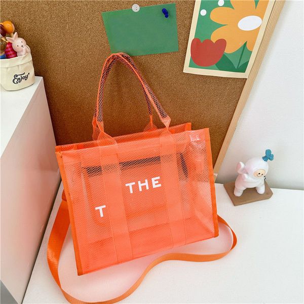 

western leisure handbag with shoulder beach bag distinctive square pochette classical zipper closure pvc semitransparent designer the tote b
