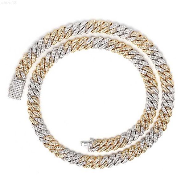 

2023 new arrivals 925 sterling silver cuban link chain 14k gold necklace hip hop rich cuban necklace