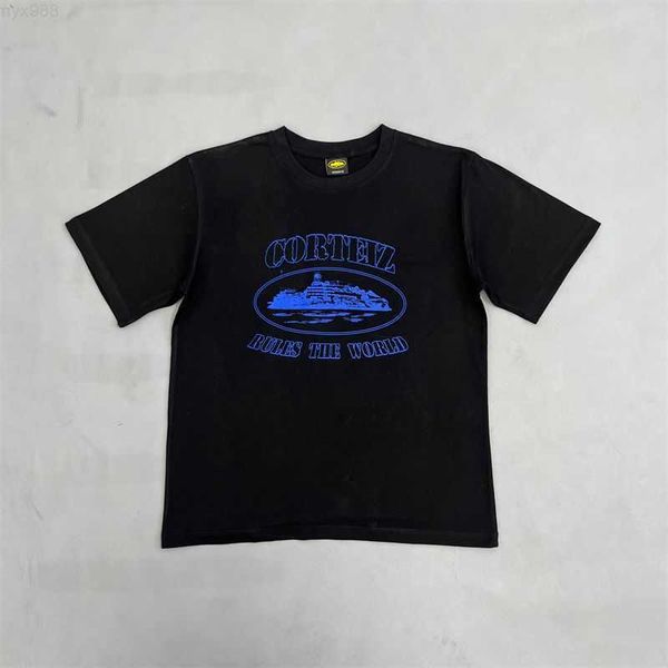 

summer t-shirt breathable corteiz fashion men's london 1 1t-shirt, White;black