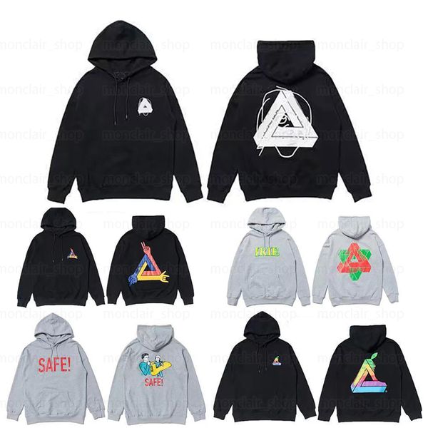 

designer hoodie mens triangle print long sleeved loose casual classic couple, Black