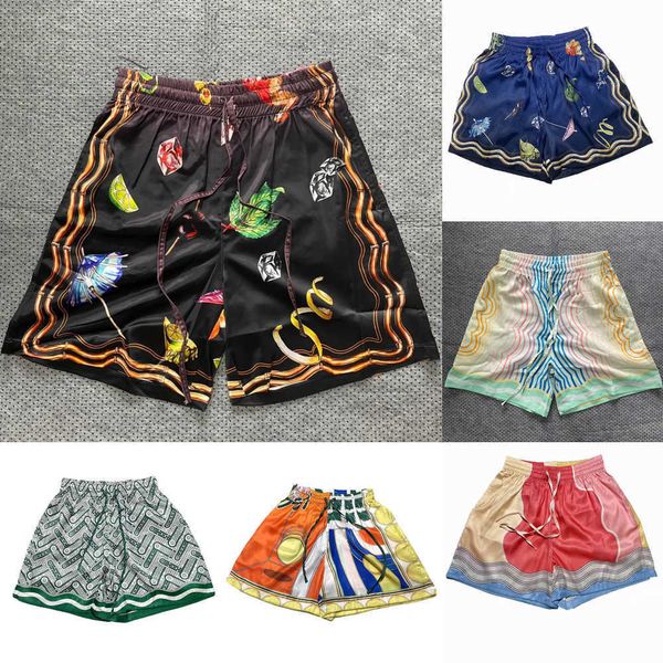 

casablanca hawaiian couples matching loose casual shorts with luhg, White;black