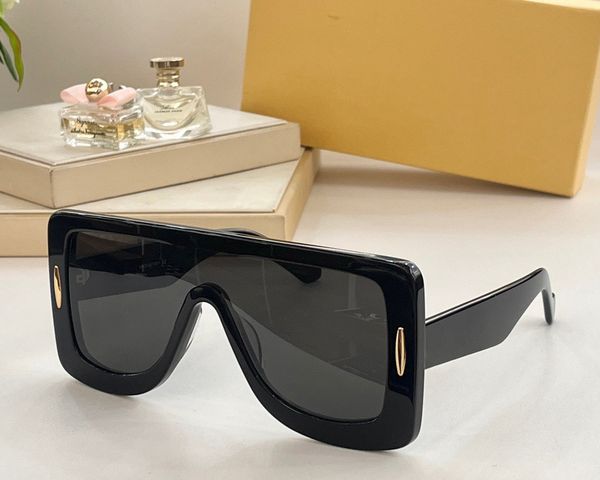 

fashion designer 40106 sunglasses for women oversized vintage square shape conjoined lenses glasses summer versatile style anti-ultraviolet, White;black