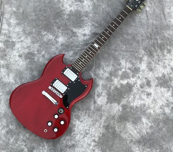 

factory customization new wine red devil angle transparent red electric guitar