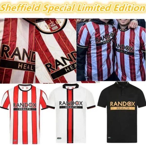 

22 23 sheffield home away soccer jerseys special limited edition sander berge united john egan rhian brewster anel ahmedhodzic oliver mcburn, Black