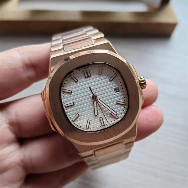 

wristwatch woman multi style nautilus mens designer watch ordinary 5711 orologio creative dial stripe distinctive with calendar watches simp, Slivery;brown