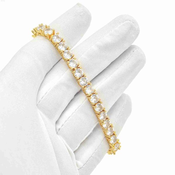 

factory custom grc certificate 10k solid gold vvs moissanite diamond tennis chain 3mm 4mm 5mm bracelet for men women jewelry, Silver
