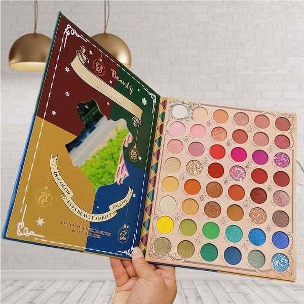 

waterproof long-lasting colorful eyeshadow makeup palette 48 colors highly pigmented matte pressed powder shimmer eye shadow palette