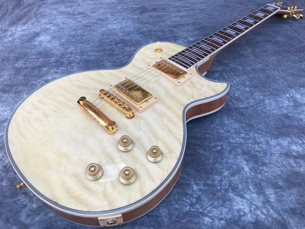 

electric guitar, 6-string, log tiger pattern, mahogany fingerboard, guitar,