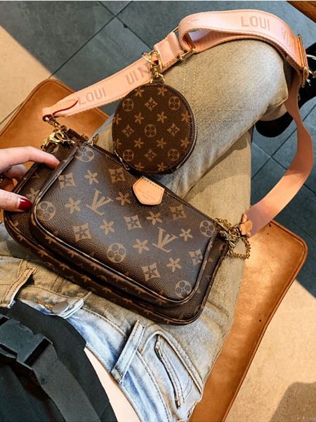 

multi pochette accessoires designer bags luxurys handbags crossbody shoulder bag purse wallet chains adjustable and detachable canvas strap