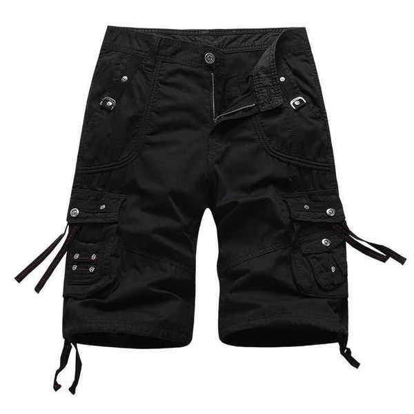 

men's shorts large loose work summer fashion sports multi bag casual pants, White;black