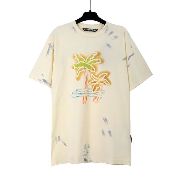 

mens shirts womens t shirt plam designer angels short seelve coconut tree graffiti summer graphic tees cotton casual luxury hip hop streetwe, White;black