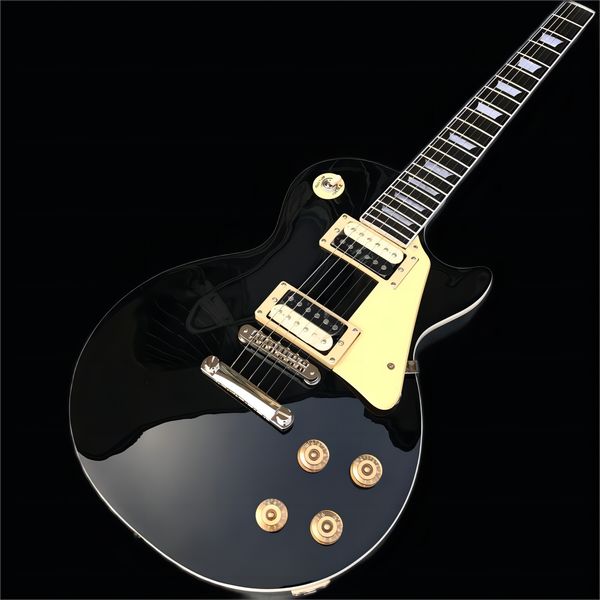 

manual guitar upgrade, black ebony binding, electric guitar, silver hardware1536