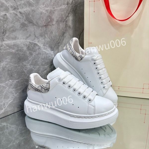 

2023new brand men womens quality designer sneaker lace up genuine leather sneakers fashion casual designer sneaker, Black