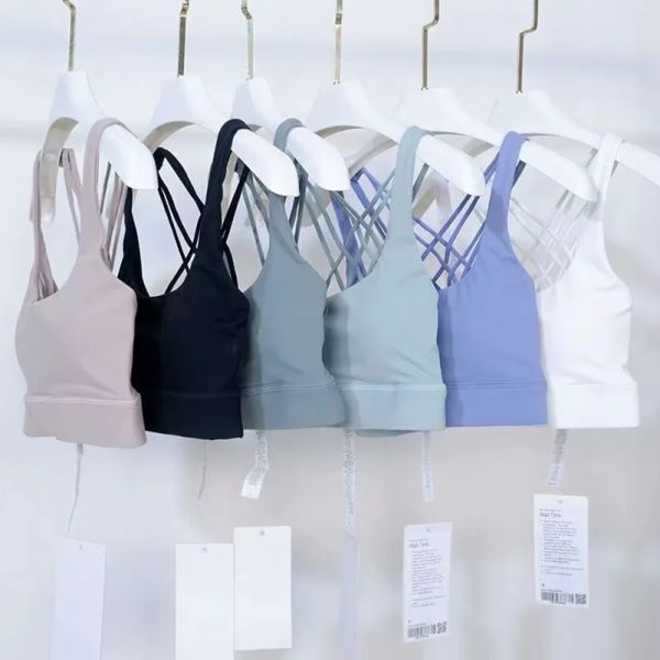 

ll shockproof cross straps bra yoga outfit running gyport tank widen hem push up workout fitness undershirt women crop brassierem s
