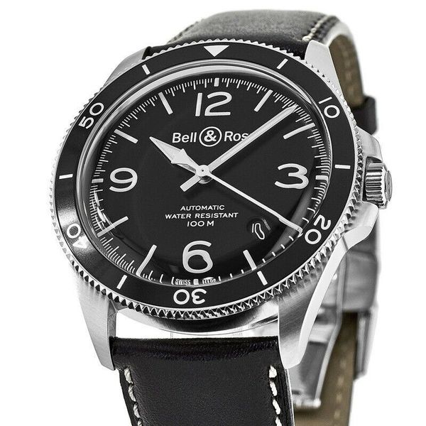 

br men's quartz movement three needle watch leather strap calendar function table, Slivery;brown