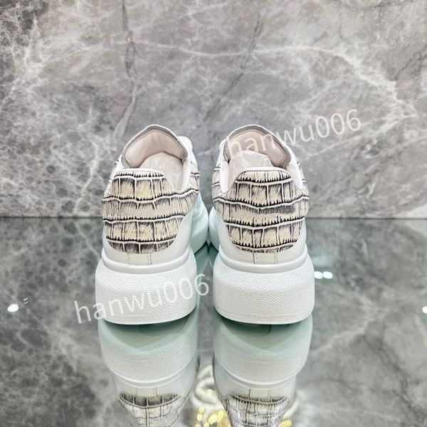 

brand men womens quality designer sneaker lace up genuine leather sneakers fashion casual designer sneaker2023, Black