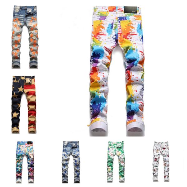 

casual streetwear mens jeans black slim fit men autumn letter masculina jeans pants trendy dance club skinny toursers koko s6tq#, Blue