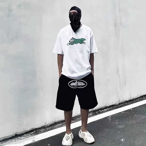 

ma siwei's same style american street hip hop devil island printed knitted shorts men's fashion brand loose high street capris, Black