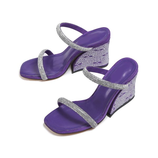 

size 42 summer designer brand sandal high heel shoes women wedge sandals espadrille wedges ladies high heels ankle strap studs sandals, Black