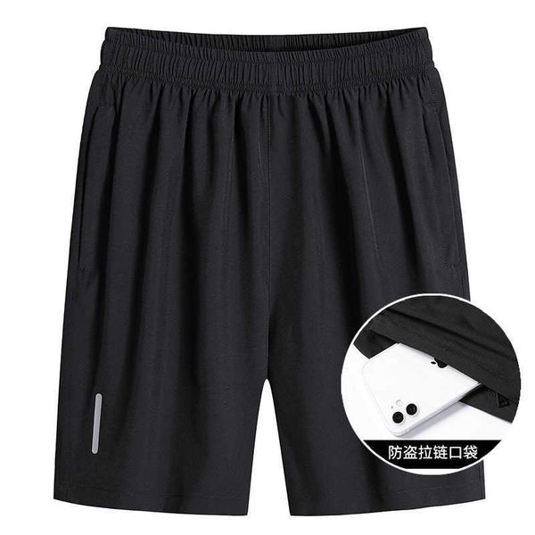 

men's shorts ice silk for summer quick drying breathable running training five point basketball sports fitness and elastic trend, White;black