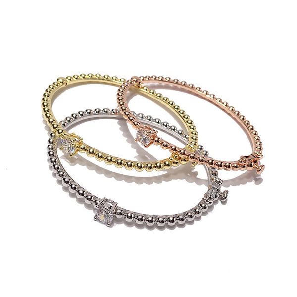 

woman van bangle clover bracelets designer fashion luxury jewelry women chain bracelet woman xcxcbcxvb, Black