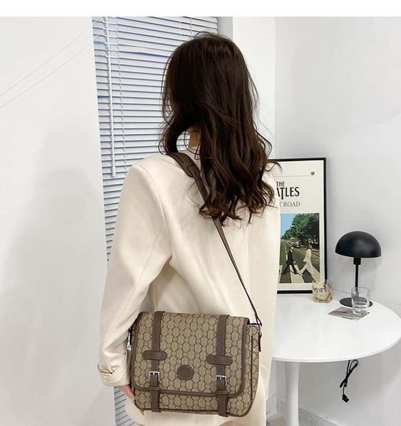 

fashion one-shoulder printed handbag simple retro large-capacity chain underarm bag spring/summer 2023 new messenger bag tide.