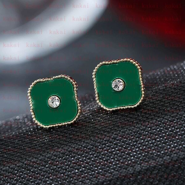 

women four leaf clover designer earrings luxury studs fashion luxury orecchini earings designer for woman jewelry gift ohrringe stainless st, Golden