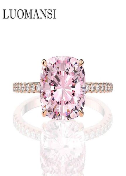 

luomansi create moissanite z sapphire diamond 100 925 sterling silver engagement wedding ring high female jewelry8454750