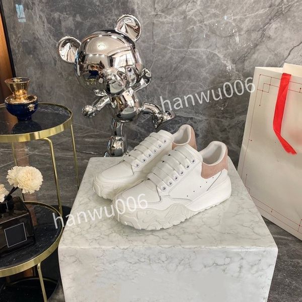 

new brand womens quality designer sneaker lace up genuine leather sneakers fashion casual designer sneaker2023, Black