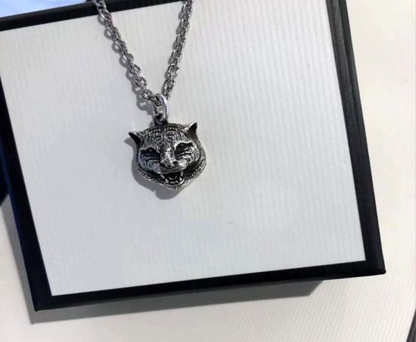 

pendant necklaces 925 silver chain classic fashion tiger head necklace retro couple designer necklace seiko highend jewelry suppl1497121