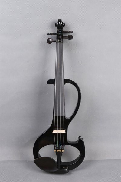 

yinfente black electric silent violin 4/4 solid wood sweet tone case