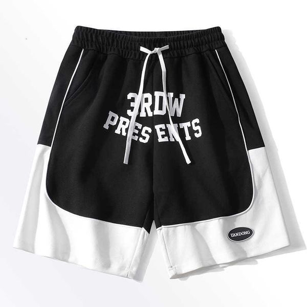 

men's shorts 2023 straight leg quarter pants summer trend thin casual vacation, White;black