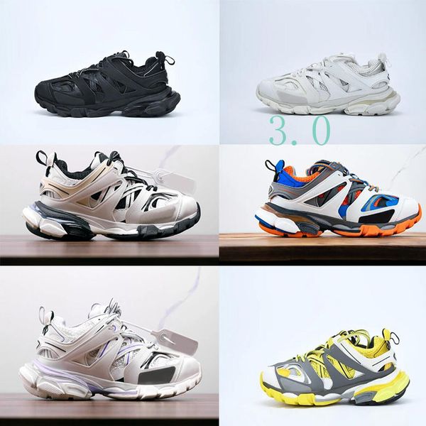 

triple s 3 paris 3.0 casual shoes men's sports shoes fashion platform sports shoes tess s. gomma black glod gray orange yellow 36-46
